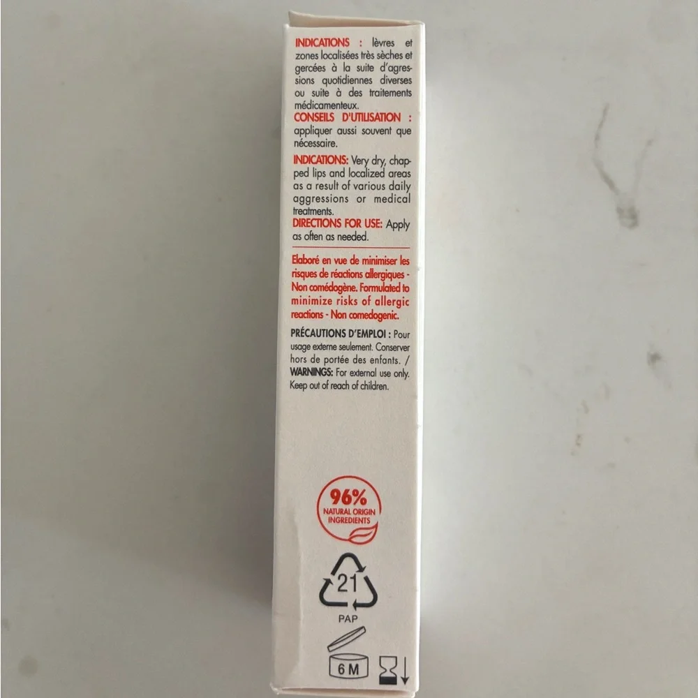 Avène Cicalfate+ Restorative Lip Balm 10ml – Very Dry & Chapped Lips – New